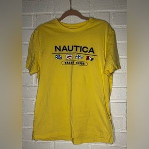 Nautica Yacht Club Short Sleeve Shirt Mens Large